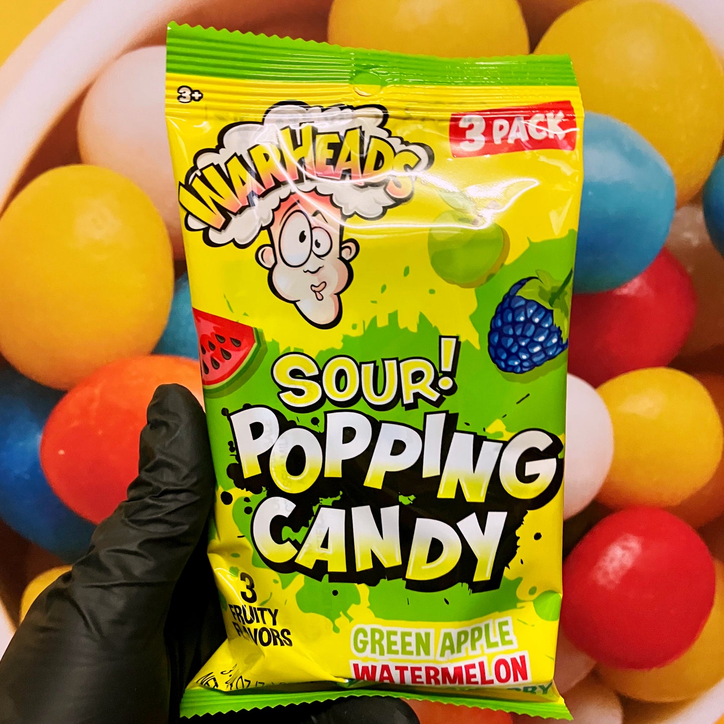Warheads Sour Popping Candy 3-Pack 21g Snacks4you.ch