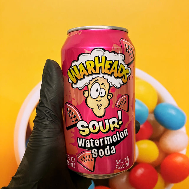 Warheads Watermelon Sour Soda 355ml Warheads