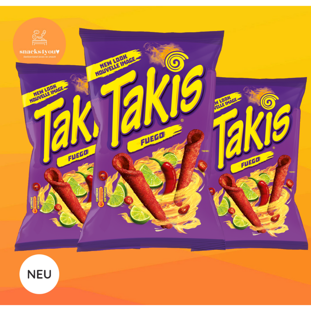 3x Takis Fuego 280g (6.90 Pro Packung) (MHD 22.2.23) Takis