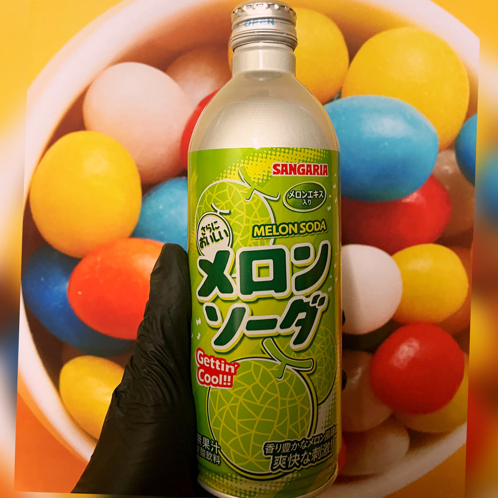 SANGARIA Melon Soda Bottle 500ml Bottle Japanisch